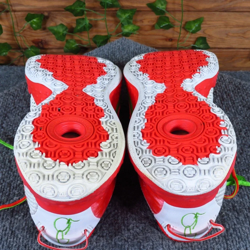 Nike PG 4 Christmas Mens Basketball Shoes Size 11 Athletic Red White Green